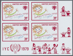 ** Thematik: Kinder / Children: 1979, UNO NEW YORK: International Year Of The Child Set Of Two Values I - Altri & Non Classificati