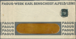 Br Thematik: Kunst / Art: 1925, 10 Pf Mit Perfin "Fgs" Auf Umschlag Der Firma FAGUS-WERK Karl Benscheid - Autres & Non Classés