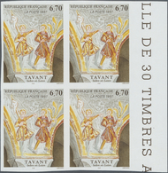 ** Thematik: Kunst / Art: 1997, France. IMPERFORATE Block Of 4 For The Stamp 6.70fr "Church Fresco, Tav - Altri & Non Classificati