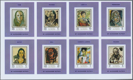 ** Thematik: Malerei, Maler / Painting, Painters: 1971, Ajman. Collective Proof Sheet For The Complete - Autres & Non Classés