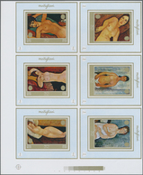 ** Thematik: Malerei, Maler / Painting, Painters: 1971, AJMAN-MANAMA: Nude Paintings By Amedeo Modiglia - Altri & Non Classificati