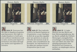 ** Thematik: Malerei, Maler / Painting, Painters: 1992, UN New York. IMPERFORATE Inscription Block Of 6 - Altri & Non Classificati