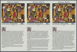 ** Thematik: Malerei, Maler / Painting, Painters: 1993, UN New York. IMPERFORATE Inscription Block Of 6 - Other & Unclassified