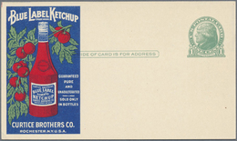 GA Thematik: Nahrung / Food: 1913 (ca), USA. Colored Advertising Postcard 1c Jefferson With Illustrated - Food