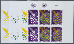 ** Thematik: Nahrung / Food: 1971, UNO GENF: World Food Program 'Wheat And Globe' 0.50fr. In Five Diffe - Levensmiddelen