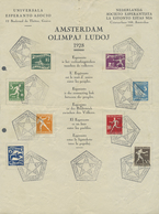 Thematik: Olympische Spiele / Olympic Games: 1928, Olympische Spiele Niederlande 1928,  2 Esperanto - Andere & Zonder Classificatie