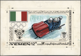 Thematik: Olympische Spiele / Olympic Games: 1968, Yemen (Kingdom). Artist's Drawing For The 12B Val - Andere & Zonder Classificatie