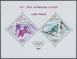 ** Thematik: Olympische Spiele / Olympic Games: 1980, Lake Placid, Monaco Ausgabe 1980 In Zwei Sonder-B - Andere & Zonder Classificatie