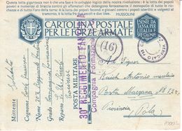 0927    ITALIA   POSTA  MILITARE    RIVOLI -POLA--PULA   1941 - Fiume & Kupa