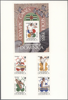 (*) Thematik: Olympische Spiele / Olympic Games: 1988, DOMINICA: Olympic Summer Games Seoul Complete Set - Autres & Non Classés