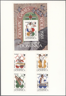 (*) Thematik: Olympische Spiele / Olympic Games: 1988, DOMINICA: Olympic Summer Games Seoul Complete Set - Andere & Zonder Classificatie