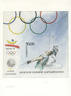 Thematik: Olympische Spiele / Olympic Games: 1993, Tajikistan. Artwork For The Souvenir Sheet Issue - Andere & Zonder Classificatie