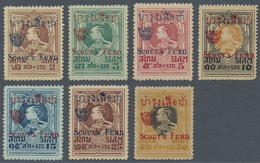 (*)/Br Thematik: Pfadfinder / Boy Scouts: 1921/1925, Thailand 1921 Overprints Complete Set; And Hungary Pic - Autres & Non Classés