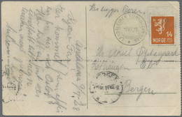 Br Thematik: Pfadfinder / Boy Scouts: 1928, Norway. Picture Postcard Bearing The First Scout Postmark I - Other & Unclassified