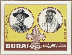 Thematik: Pfadfinder / Boy Scouts: 1964, Dubai. Artist's Drawing For The Issue ELEVENTH JAMBOREE, AT - Other & Unclassified