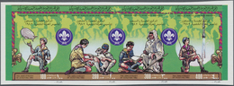 ** Thematik: Pfadfinder / Boy Scouts: 1982, LIBYA: 75 Years Of Scouts Complete Set In Horiz. Strip/4 An - Andere & Zonder Classificatie