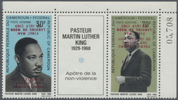 ** Thematik: Raumfahrt / Astronautics: 1969, KAMERUN: Martin Luther King 30fr. And 70fr. Horiz. Pair Wi - Autres & Non Classés