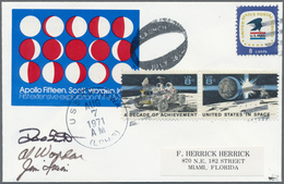 Br Thematik: Raumfahrt / Astronautics: USA, APOLLO 15, Al Worden Mooon Cover Bearing Cachet "LAUNCH JUL - Altri & Non Classificati