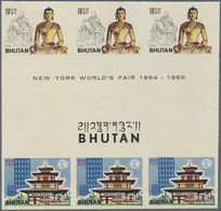 ** Thematik: Religion / Religion: 1965, Bhutan. Progressive Proof (10 Phases) In Blocks Of 3 Vertical G - Other & Unclassified