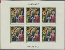 ** Thematik: Religion / Religion: 1970, Fujeira. Progressive Proof (7 Phases) In Miniature Sheets Of 6 - Altri & Non Classificati