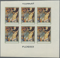 ** Thematik: Religion / Religion: 1970, Fujeira. Progressive Proof (7 Phases) In Miniature Sheets Of 6 - Other & Unclassified