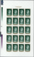 ** Thematik: Religion / Religion: 1981, Aitutaki. Complete Imperforate Proof Sheet Of 20 In Issued Colo - Other & Unclassified