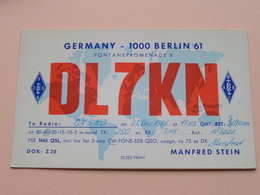 GERMANY - 1000 BERLIN 61 ( DL7KN ) Manfred Stein 1966 ( Zie Foto Voor Details ) - Radio