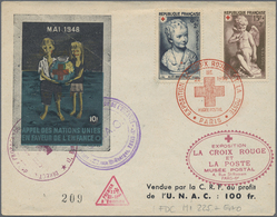 Thematik: Rotes Kreuz / Red Cross: 1950 Frankreich 8 Und 15 Fr. "Rotes Kreuz" (kompl. Satz) Auf Sond - Croix-Rouge