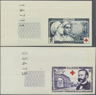 ** Thematik: Rotes Kreuz / Red Cross: 1954, ALGERIEN: Red Cross 'Nurses And Henri Dunant' Both Values I - Red Cross