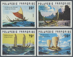 ** Thematik: Schiffe-Segelschiffe / Ships-sailing Ships: 1976, FRANZ. POLYNESIEN: Pirogues Complete Set - Schiffe