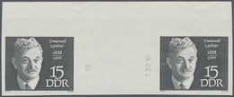 ** Thematik: Spiele-Schach / Games-chess: 1968, DDR: Berühmte Persönlichkeiten 15 Pf. 'Emanuel Lasker, - Schach