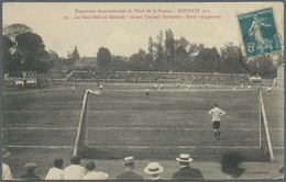 Br Thematik: Sport-Fußball / Sport-soccer, Football: 1911/1924, Partie Mit Fünf Ungebrauchten Und Gebra - Andere & Zonder Classificatie