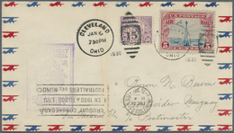 Br Thematik: Sport-Fußball / Sport-soccer, Football: 1930, Uruguay. Cover Flown From Cleveland, Ohio, D - Other & Unclassified