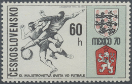Br/** Thematik: Sport-Fußball / Sport-soccer, Football: 1958/1970, Lot Containing 1 CSR Stamp "60h Soccer - Sonstige & Ohne Zuordnung