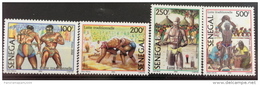 Sénégal 2004/2006 Lutte Traditionelle Senegalese Wrestling Sport 4 Val. RARE MNH - Senegal (1960-...)