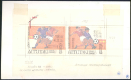 Thematik: Sport-Fußball / Sport-soccer, Football: 1981, Aitutaki: WORLD CUP - SPAIN'82, Final Drawin - Altri & Non Classificati