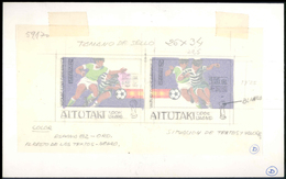 Thematik: Sport-Fußball / Sport-soccer, Football: 1981, Aitutaki: WORLD CUP - SPAIN'82, Final Drawin - Altri & Non Classificati