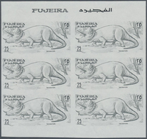 ** Thematik: Tiere-Dinosaurier / Animals-dinosaur: 1968, FUJEIRA: Prehistoric Animals 25dh. 'Triceratop - Prehistorics