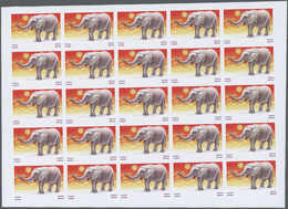 ** Thematik: Tiere-Elefanten / Animals Elephants: 1991, Burundi. Imperforate Progressive Proof (2 Phase - Olifanten