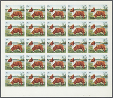 ** Thematik: Tiere-Hunde / Animals-dogs: 1972. Sharjah. Progressive Proof (6 Phases) In Complete Sheets - Hunde