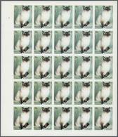 ** Thematik: Tiere-Katzen / Animals-cats: 1972. Sharjah. Progressive Proof (6 Phases) In Complete Sheet - Gatti