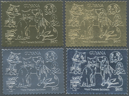 ** Thematik: Tiere-Katzen / Animals-cats: 1992, International Stamp Exhibition Genova'92 GOLD And SILVE - Chats Domestiques