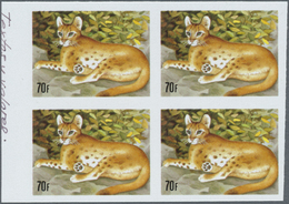 ** Thematik: Tiere-Raubtiere / Animals-predacious Cats: 1981, RUANDA: Carnivore 70fr. 'Golden Wild Cat' - Other & Unclassified