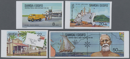 ** Thematik: UPU / United Postal Union: 1974, SAMOA: UPU Centenary Complete Set IMPERFORATE From Left O - U.P.U.