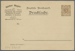 GA Thematik: Werbung: 1900, 3 Pfg Krone/Adler Privat-Ganzsachenkarte "Günther Wagner Hannover - Aquarel - Altri & Non Classificati