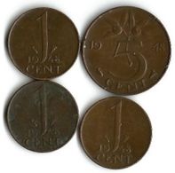 Lot 4 Pièces De Monnaie 1 Et 5 Cents  1948 - Collezioni