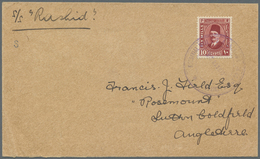 Br Ägypten: 1929 Ca., SHIP MAIL By S/S "RASHID": Cover Franked By 10m. King Fouad And Addressed To Engl - 1915-1921 British Protectorate