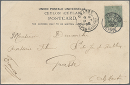 Br Ägypten - Besonderheiten: 1902. Multi View Post Card Of 'Colombo' Addressed To France Bearing Ceylon - Sonstige & Ohne Zuordnung