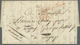 Br Algerien: 1834, Folded Letter Written In ALGIER Sent With Double Line Mark "ARMEE EXPED. DE Re D 'AF - Other & Unclassified