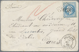 Br Algerien: 1868, 20 C. Napoléon Type I On Cover With GC "5058" And Date Cancellation "RELIZANE 19 AVR - Autres & Non Classés